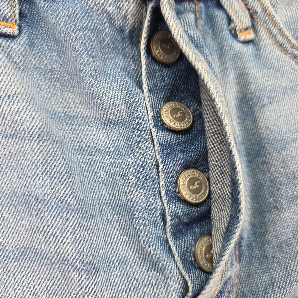 Hollister Ultra High-Rise Vintage Straight Distressed Jeans Blue 5R W27 L27 - Picture 7 of 7